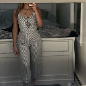 Striped jumpsuit